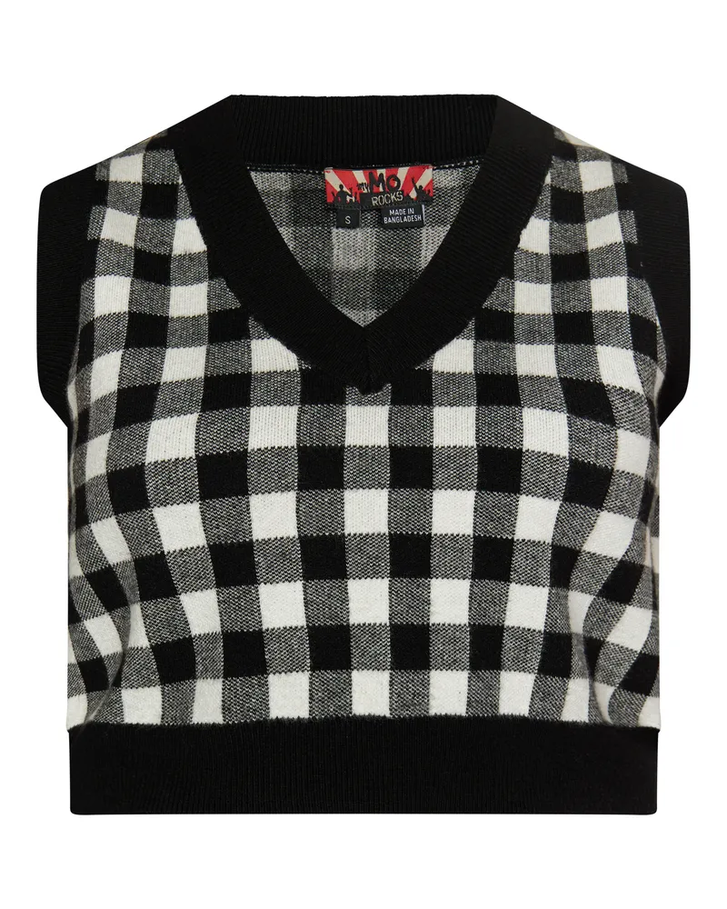 My Mo strickpullunder Damen schwarz weiss Schwarz