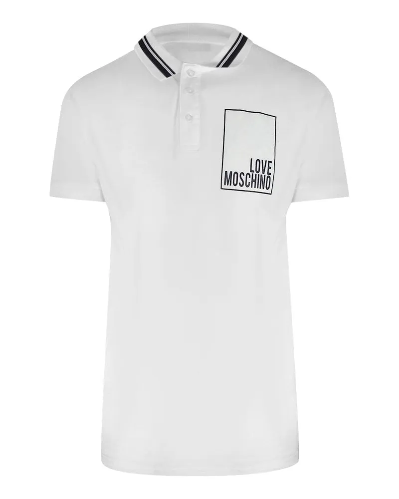 Moschino Poloshirt für Herren, Baumwolle (Weiß Weiß