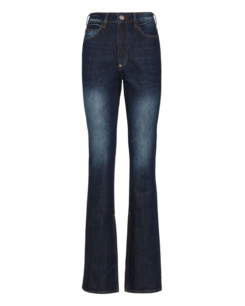 Philipp Plein Jeans Flare Fit Iconic Plein Dunkelblau