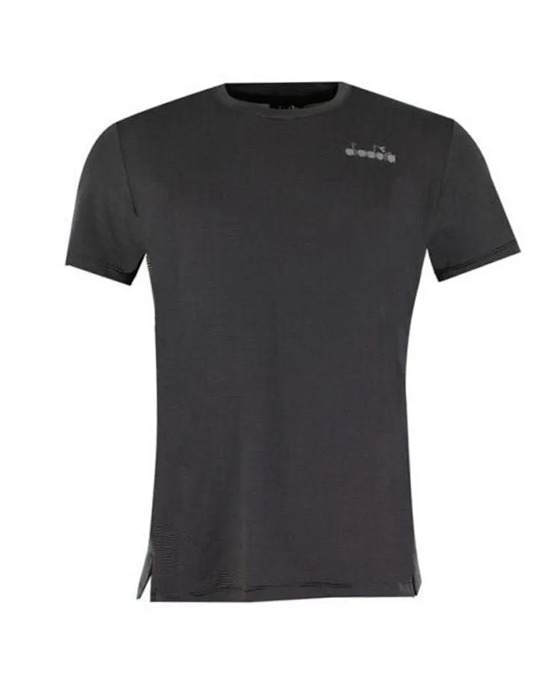 Diadora Easy Tennis Herren Black T-Shirt Schwarz