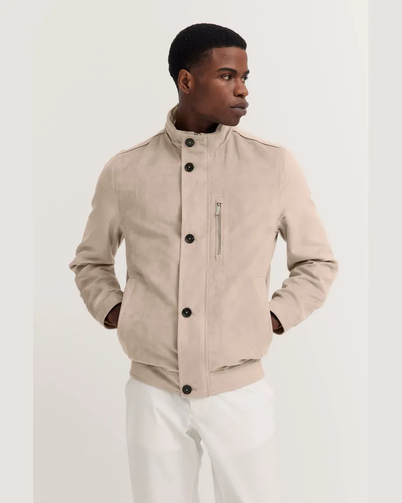Bugatti Herren Blouson aus hochwertigem Material Beige