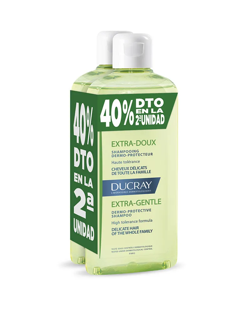 Ducray Champú Equilibrante Para Cabellos Delicados Dúo 2 X 400 ml 