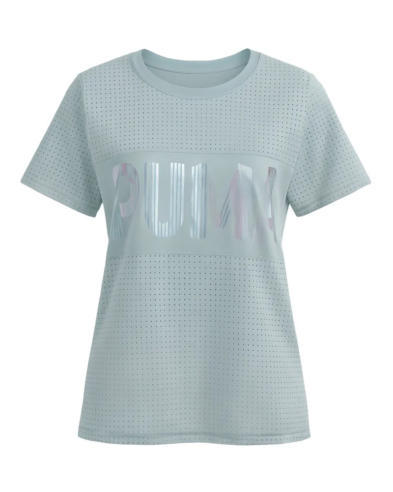 Puma Big Cat Drapey Damen Blau T-Shirt Blau