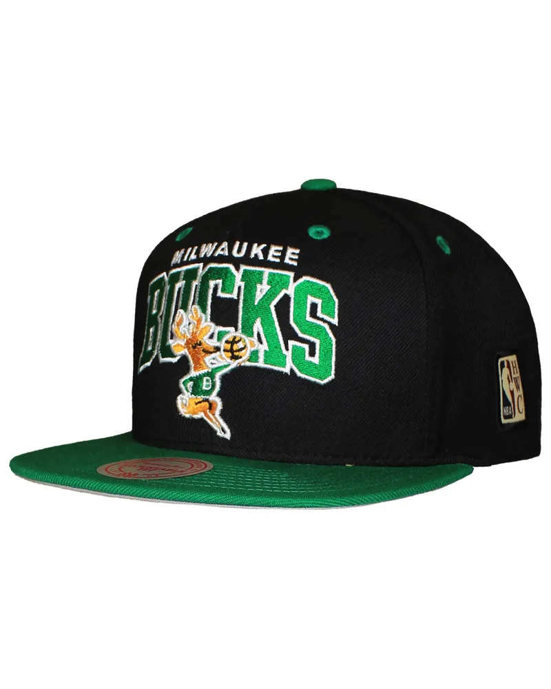Mitchell & Ness NBA Milwaukee Bucks Team Arch 2-Ton-Kappe Schwarz