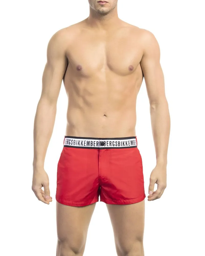 Bikkembergs Badeshorts Schnelltrocknend Rot