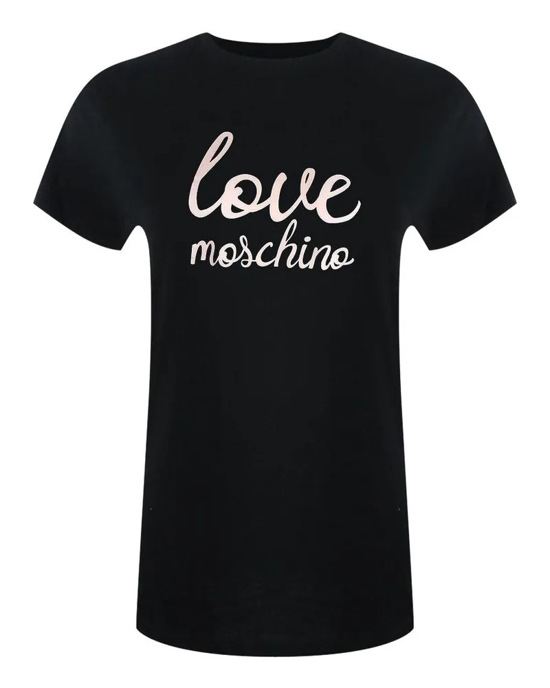 Moschino T-Shirt für Damen, Baumwolle (Schwarz Schwarz