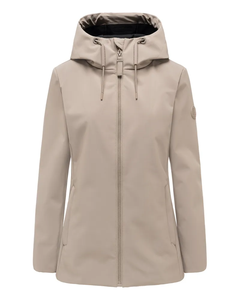 Marikoo Damen Softshell-Übergangsjacke Minaa mit Kapuze - Grau Grau