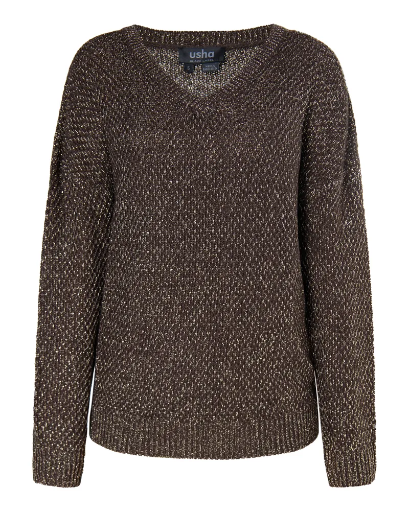 Usha Strickpullover Damen dunkelbraun Dunkelbraun