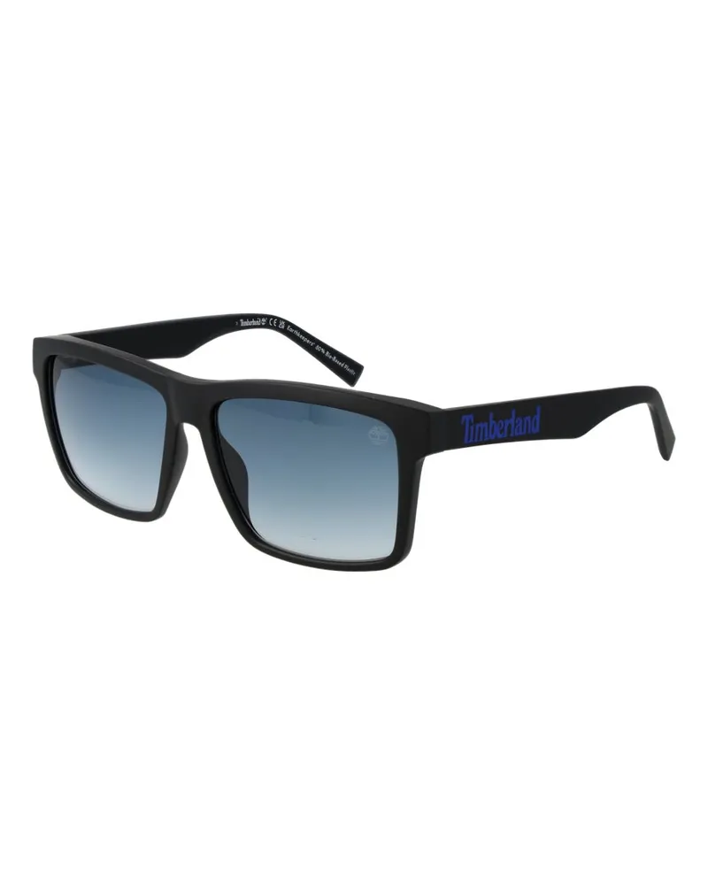 Timberland Schwarze Edelstahl-Sonnenbrille Schwarz