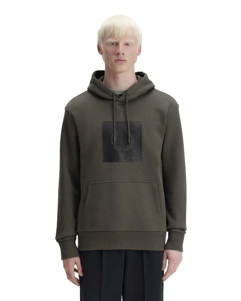 Fred Perry Hoodie zum Überziehen für Herren (Feldgrün Grün