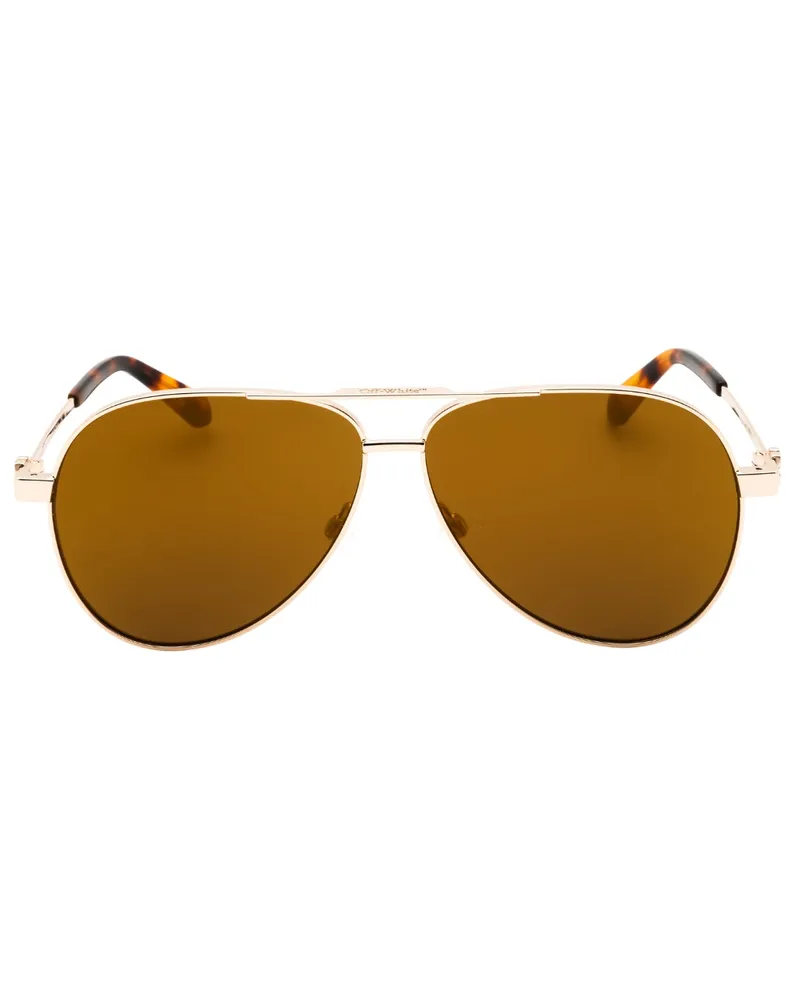OFF-WHITE Ruston L Gold Verspiegelte Sonnenbrille Gold