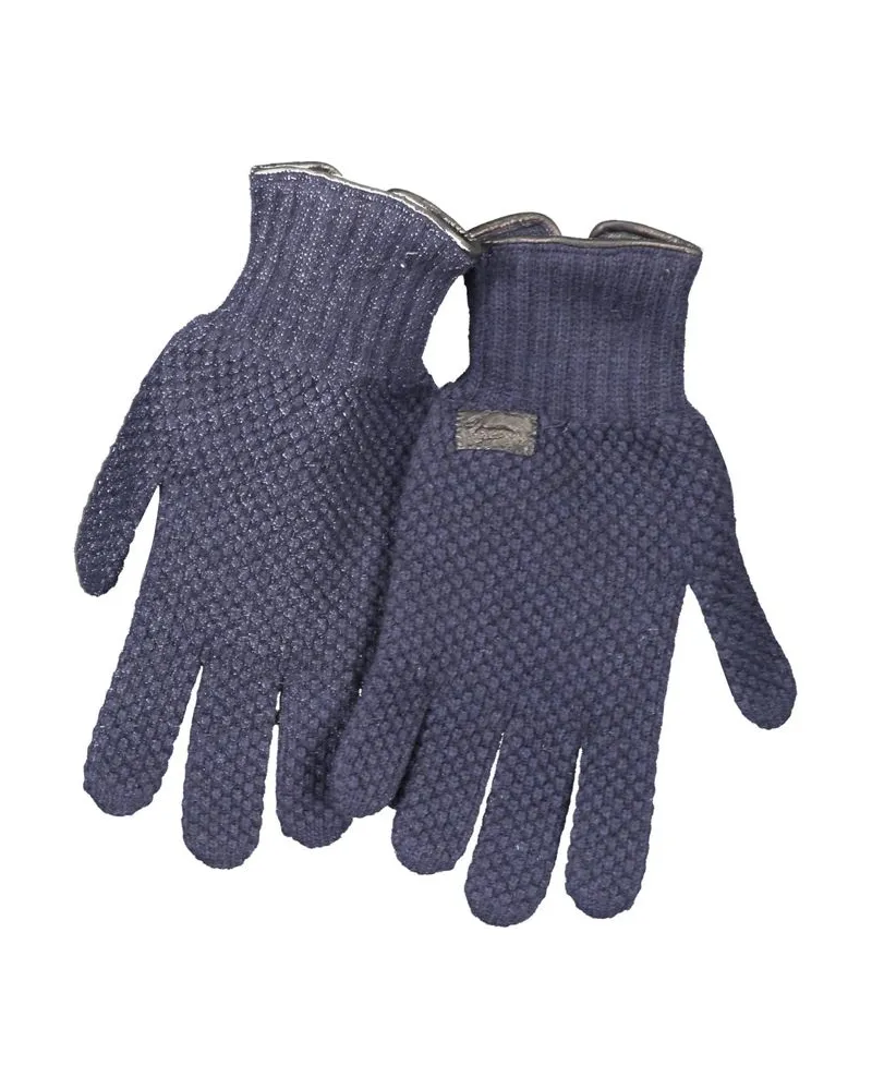 Harmont & Blaine Navy Wolle Herrenhandschuhe Blau