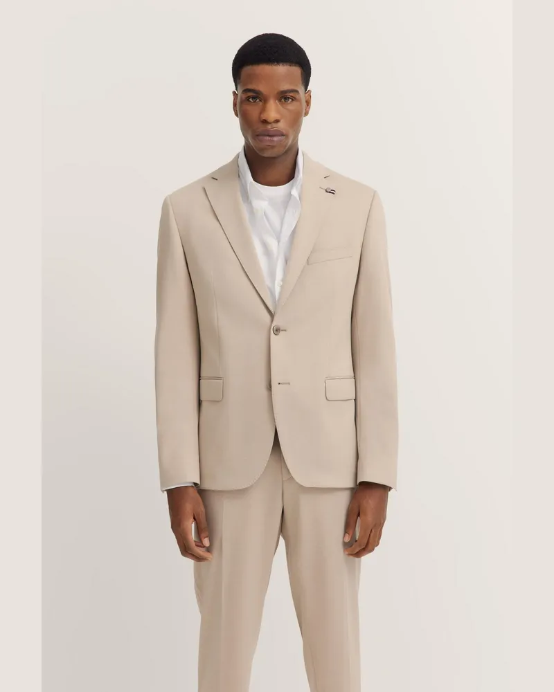 Bugatti Herren Anzugsakko mit Stretchfunktion Beige
