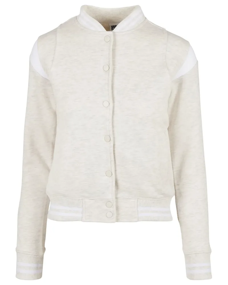 Urban Classics College" Sweatjacke für Damen (Hellgrau/Weiß Grau