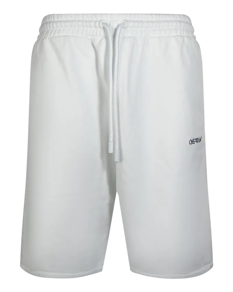 OFF-WHITE Stitch Diags Skate Sweatshorts Weiß Creme