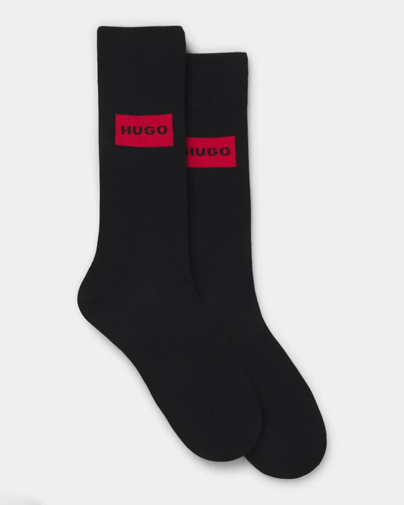 HUGO BOSS HUGO 2Er-Pack Red Label Socken, Schwarz Schwarz