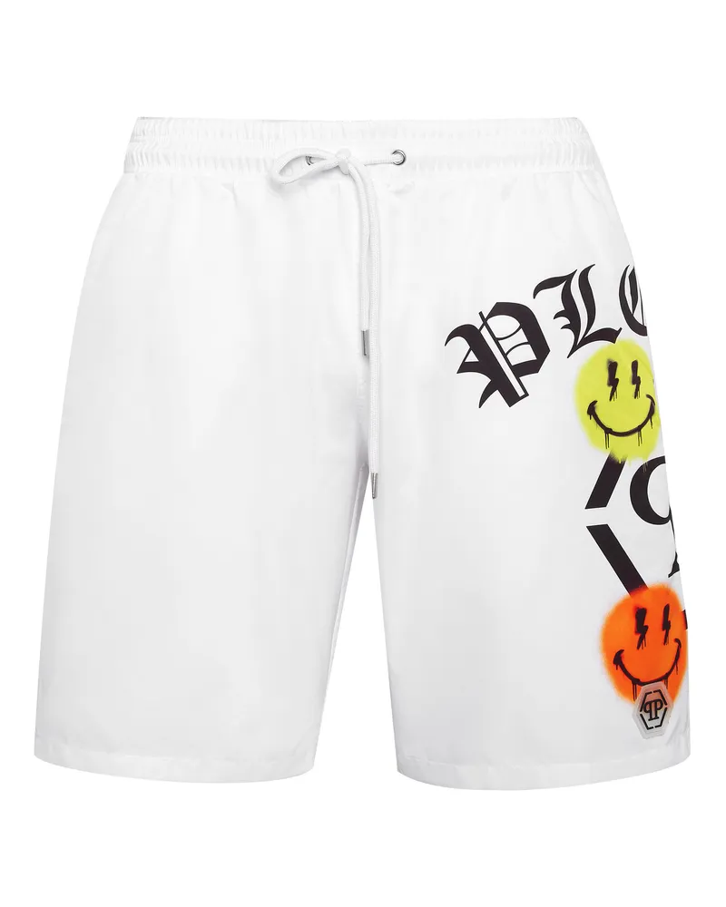 Philipp Plein Badehose - Weiß Weiß