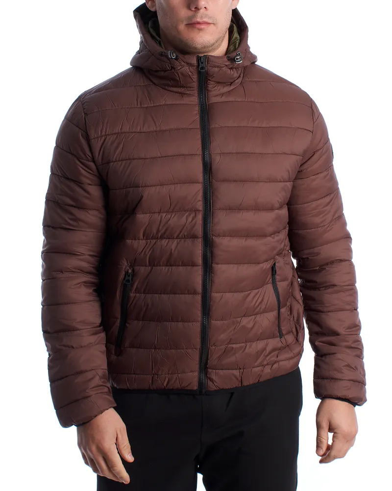U.S. Polo Assn.  Gepolsterte Herrenjacke mit Kapuze US40127020 - Braun Braun