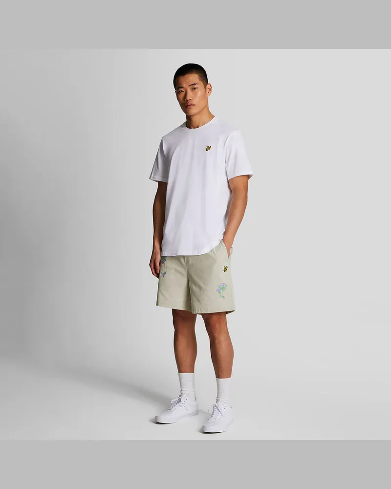 Lyle & Scott Herren Lyle And Scott Distel Club Bestickte Shorts in Creme Creme