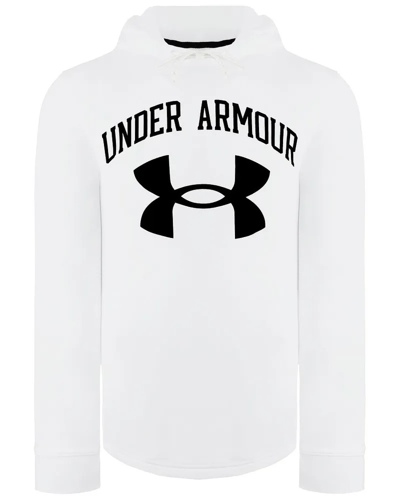 Under Armour Konkurrent Terry Big Logo Herren White Hoodie Weiß