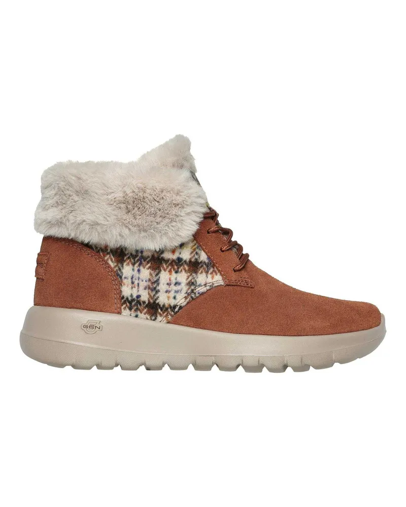 Skechers Go Joy" Karo Sneaker für Damen, Wildleder (Hellbraun Cognac