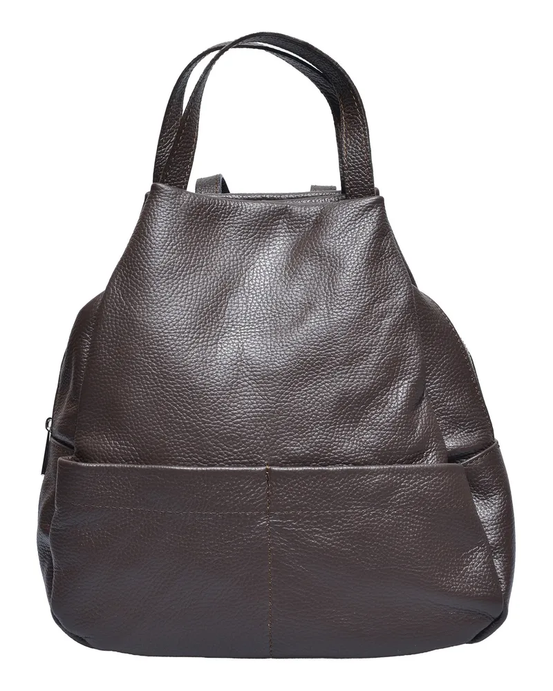 Anna Luchini Kastanienbraun Rindsledertasche Dunkelbraun