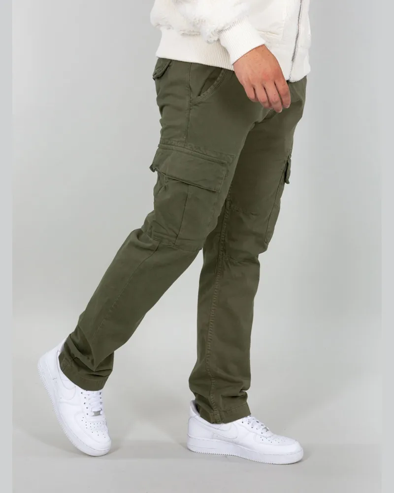Alpha Industries Herren Agent Slim Cargo-Hose in Olivgrün Oliv