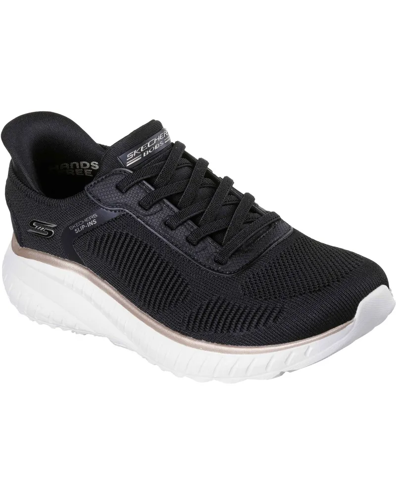 Skechers BOBS Sport Squad Chaos Textil Damen Sneakers Schwarz/Gold Schwarz