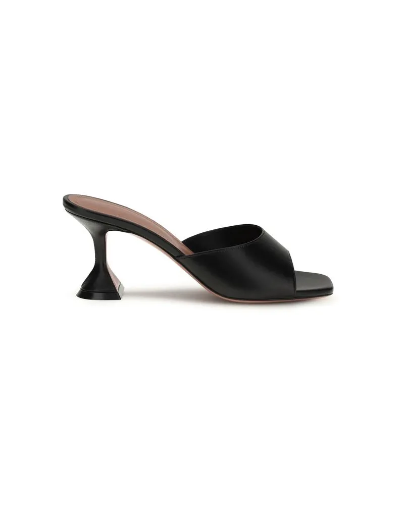 Amina Muaddi Lamm Ovis Aries Stiletto-Sandalen - Schwarz Schwarz