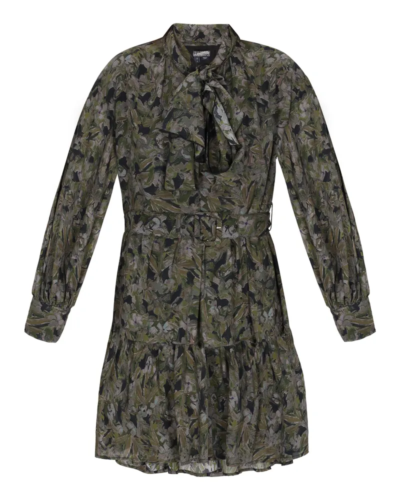 DreiMaster Kleid Frauen schwarze Blume Schwarz