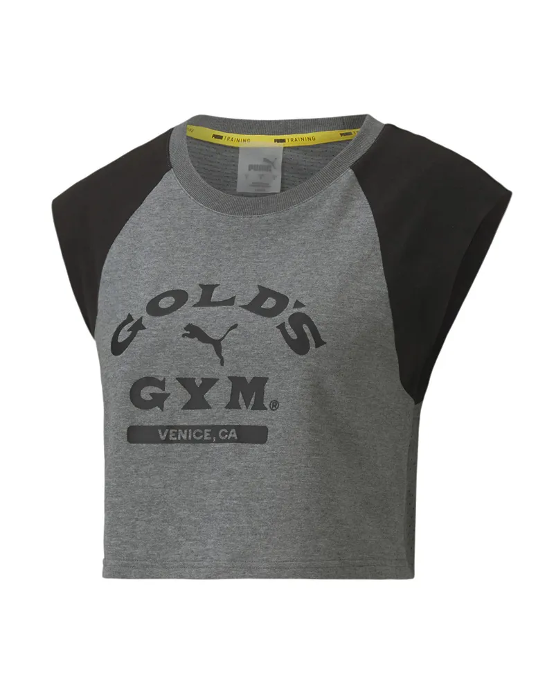 Puma X Gold's Fitness -Logo beschnittene Top - Frauen Grau