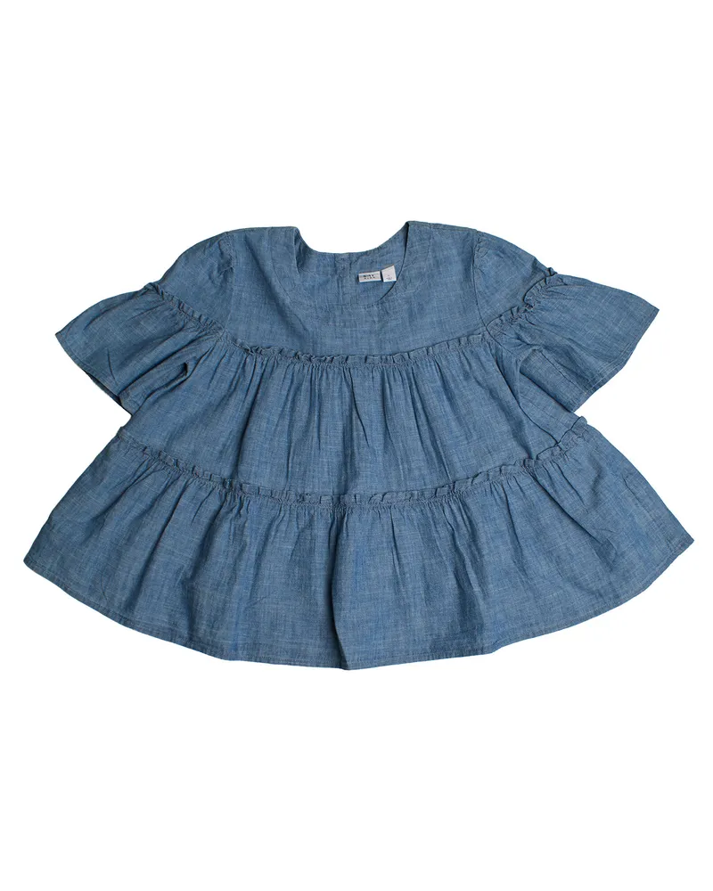 GAP Kurzarm-Rüschenbluse 856269 für Mädchen Blau