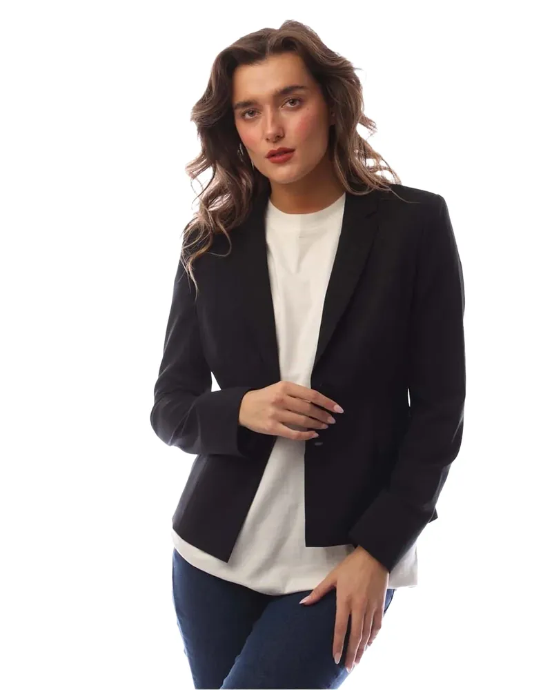 HUGO BOSS Jaru" Blazer für Damen, Reverskragen (Schwarz Schwarz