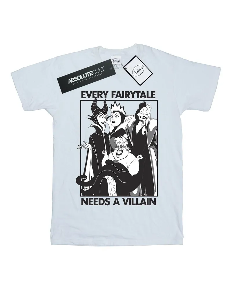 Disney Every Fairy Tale Needs A Villain" T-Shirt für Herren (Weiß Weiß