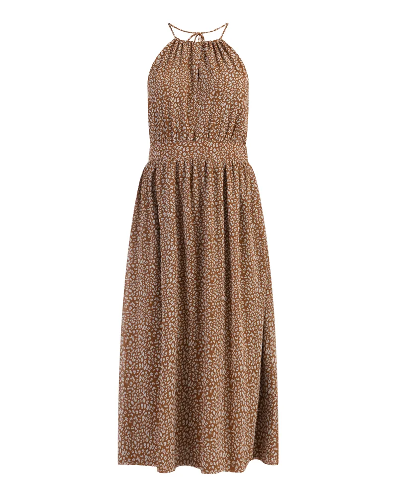 FAINA Midikleid aus Chiffon Damen Kamel Weiss Camel