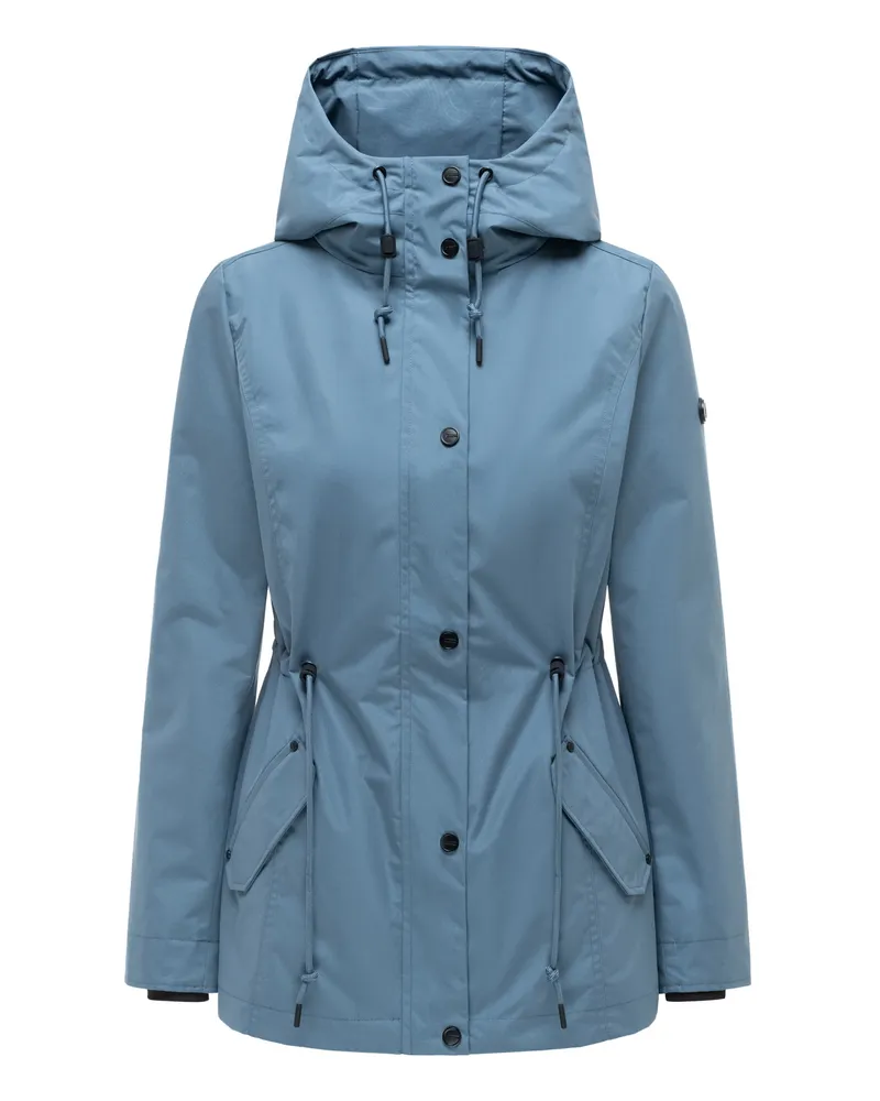Marikoo Damen Übergangsjacke Bonbonparty mit Kapuze Blau