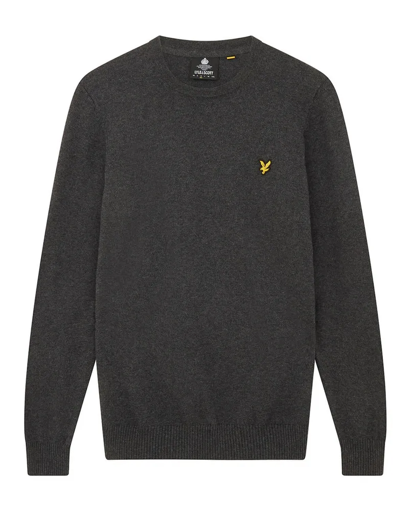 Lyle & Scott Herren Pullover von der Marke  in der Farbe grau. Der Pullover ist aus sehr hochwertiger Merinowolle gefertigt.  Marke: Lyle & ScottModellname: Crew Neck MerinoKategorie: HerrenpulloverMaterialien: MerinowolleFarbe: dunkelgrau Grau