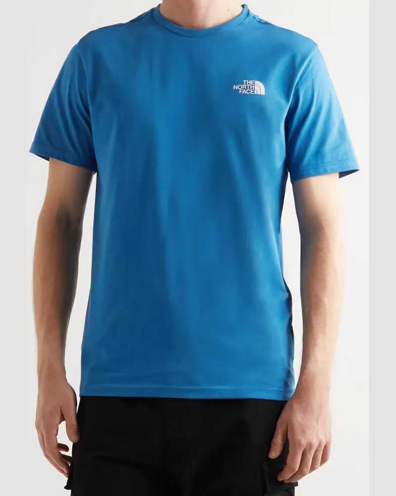 The North Face Mens SS einfache Kuppel T Shirt Bomber blau Blau