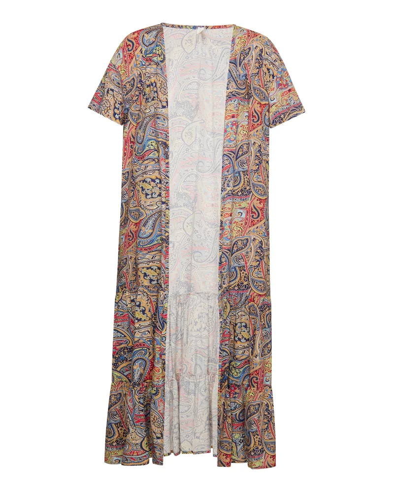 Usha Kimono Damen Marine Mehrfarbig Marineblau