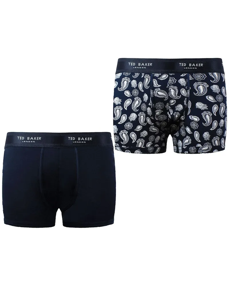 Ted Baker Claytt 2-Pack Herren Navy Modal Trunks Marineblau