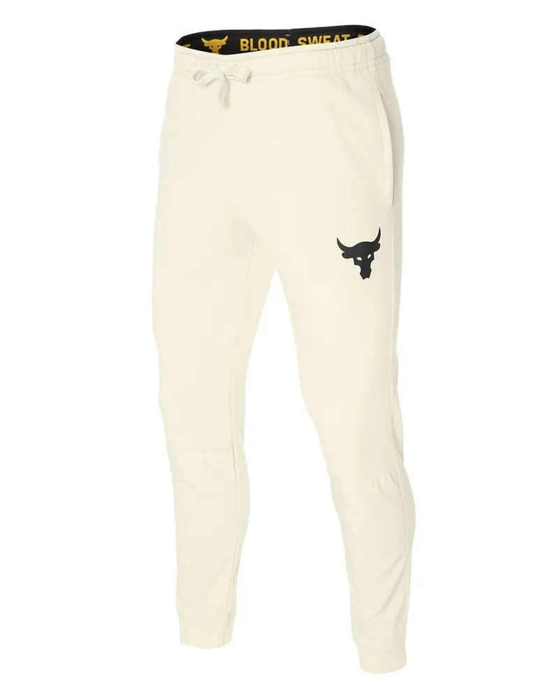 Under Armour Under Armor Project Rock Mens Beige Terry Trackhose Beige