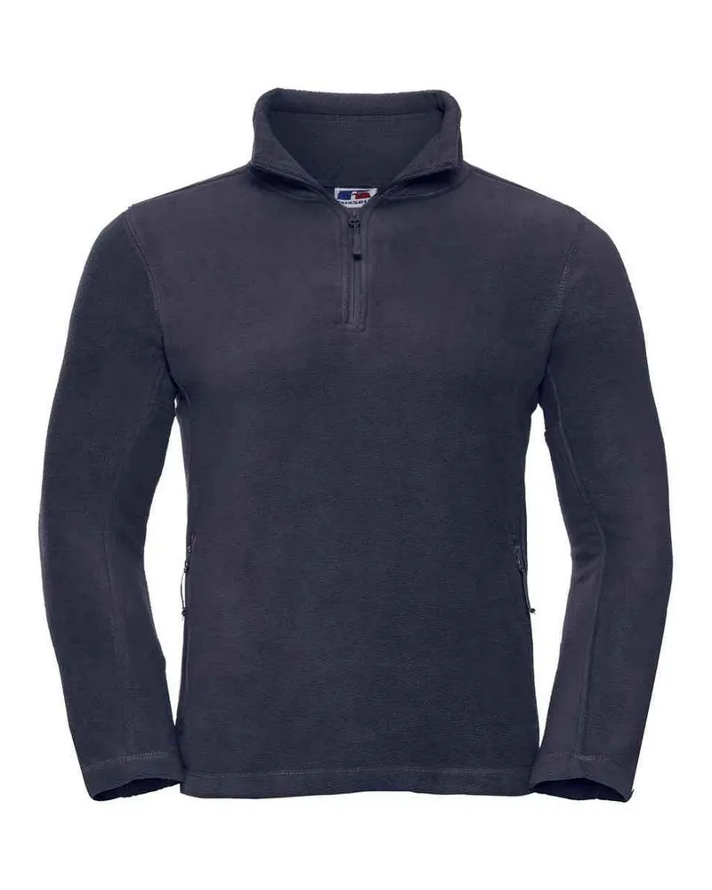 Russell Athletic Russell - Fleece-Oberteil mit kurzem Reißverschluss für Herren - Für Außen (Dunkelblau Marineblau