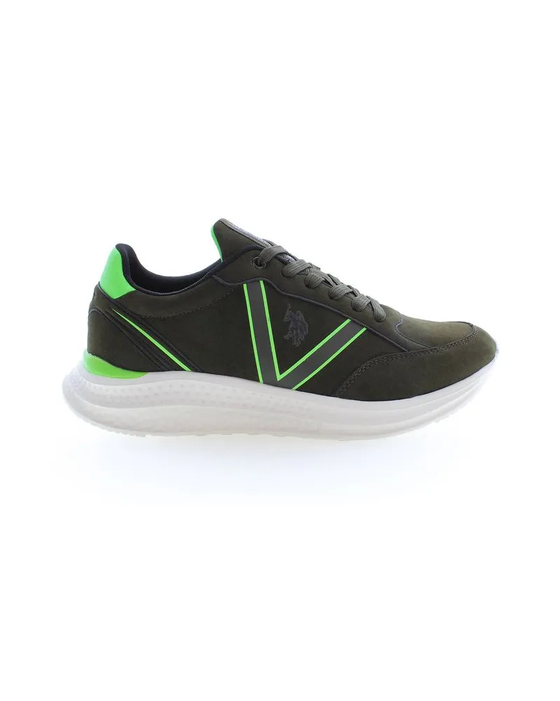 U.S. Polo Assn.  Grüner Polyester Herren Sneaker Dunkelgrün
