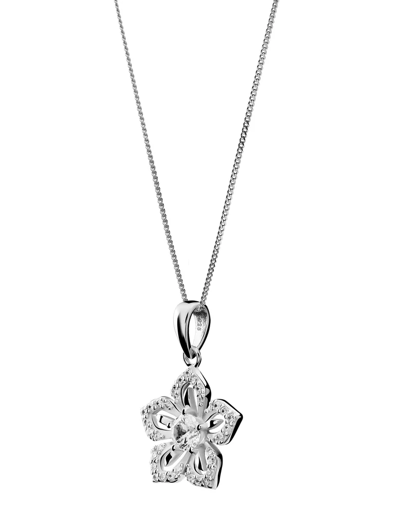 Orphelia Damen-Kette aus 925er Sterlingsilber mit Anhänger – Silber ZH-7479 Silber