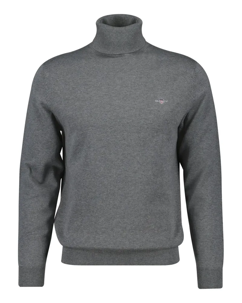 Gant Classic Cotton Rollkragenpullover - Grau Grau