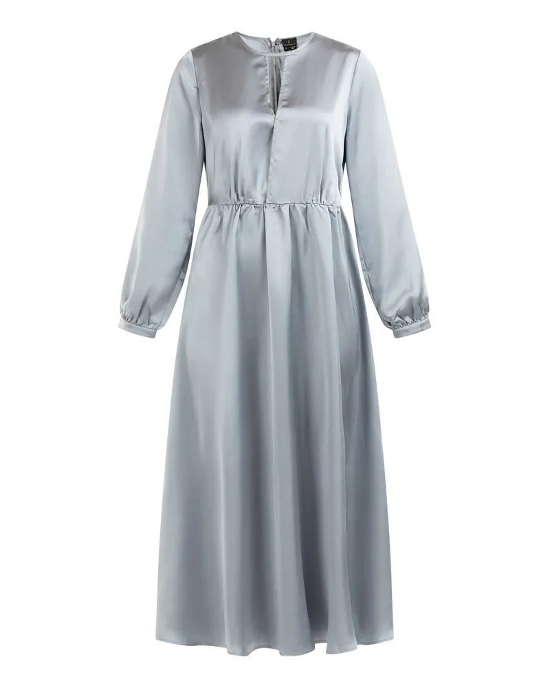 DreiMaster Midikleid Damen Grau-Blau Grau