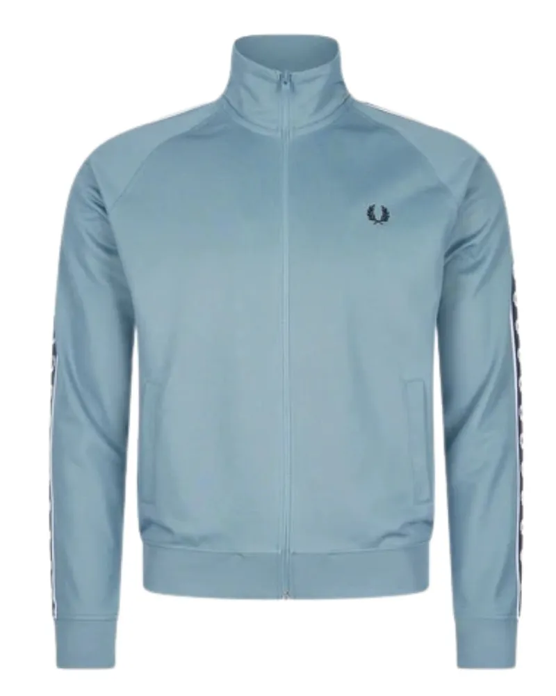 Fred Perry Trainingsjacke Mit Kontrastband, Aschblau Hellblau