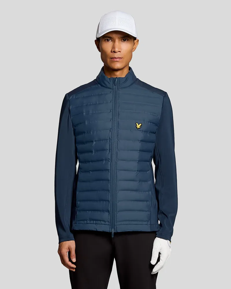 Lyle & Scott Golfjacke mit Steppung und durchgehendem Reißverschluss Blau