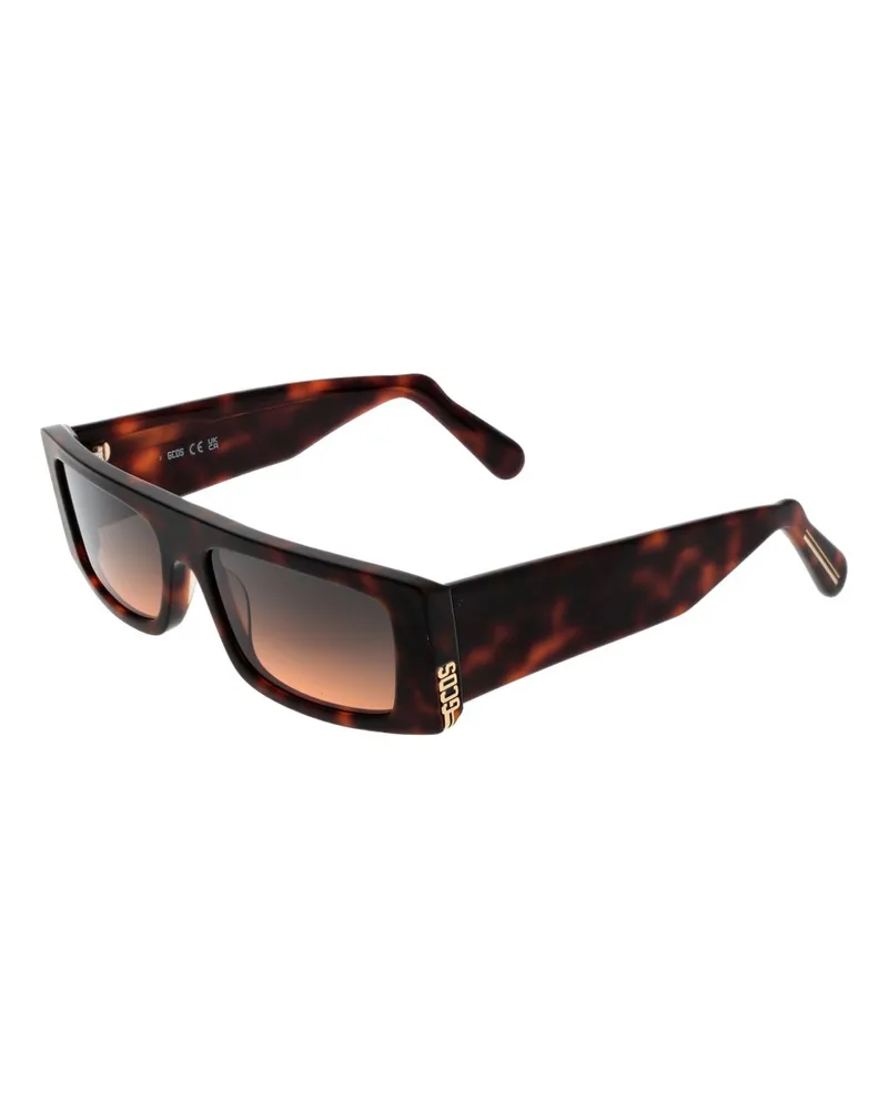 GCDS Sonnenbrille Schildpatt Dunkelbraun