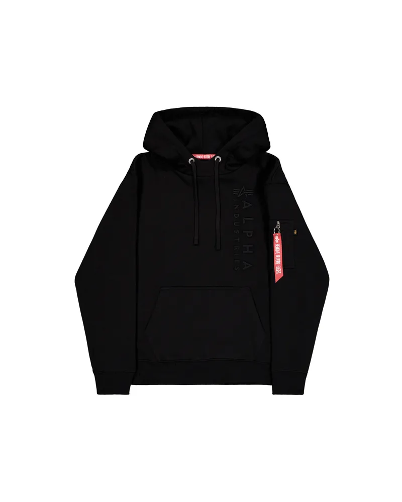 Alpha Industries Hoodie mit Stickerei - Schwarz Schwarz